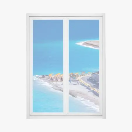 Sticker pour vitres et fenêtres couleurs d'été à Elli Beach, Rhodes – Wallnifity®