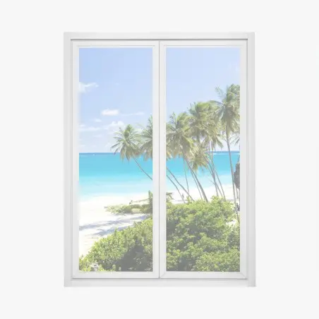 Sticker pour vitres et fenêtres évasion tropicale à Bottom Bay, Barbados – Wallnifity®