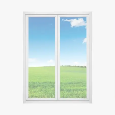 Sticker pour vitres et fenêtres paysage champêtre verdoyant sous ciel bleu – Wallnifity®