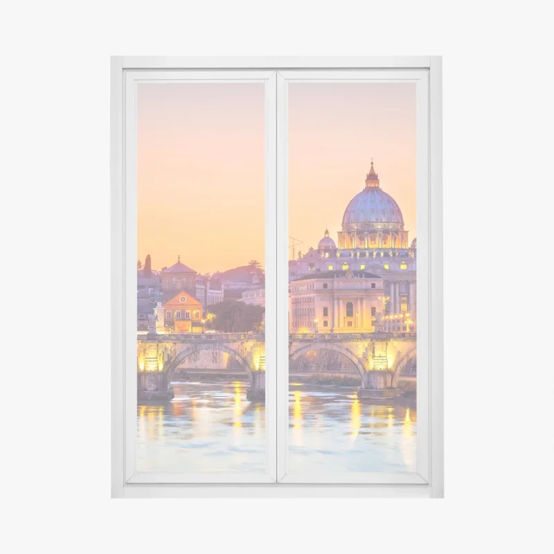 Sticker pour vitres et fenêtres coucher de soleil sur la basilique Saint-Pierre à Rome – Wallnifity® Sticker pour vitres et fenêtres coucher de soleil sur la basilique Saint-Pierre à Rome – Wallnifity®