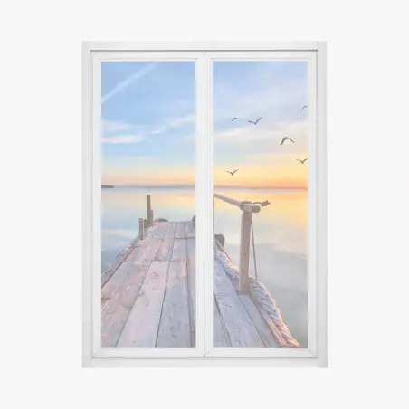 Sticker pour vitres et fenêtres jetée au coucher de soleil – Wallnifity®