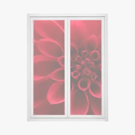 Sticker pour vitres et fenêtres élégance du dahlia rouge – Wallnifity®