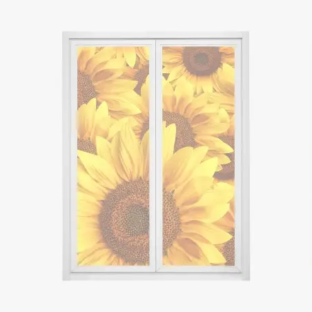 Sticker pour vitres et fenêtres mosaïque de tournesols éclatants – Wallnifity®