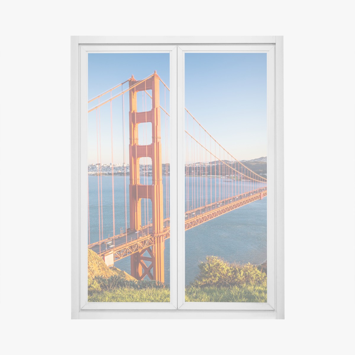 Sticker pour vitres et fenêtres vue spectaculaire du Golden Gate à San Francisco – Wallnifity®