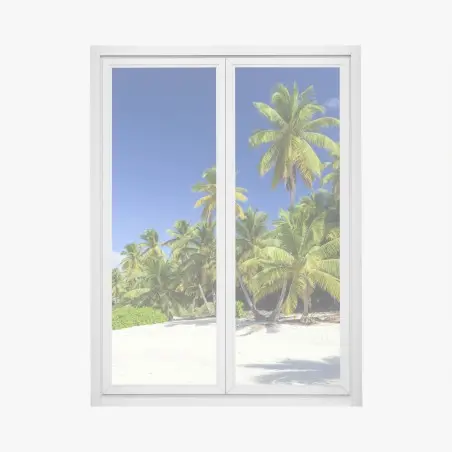 Sticker pour vitres et fenêtres plage paradisiaque de Punta Cana – Wallnifity®