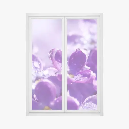 Sticker pour vitres et fenêtres lilas en rosée matinale – Wallnifity®