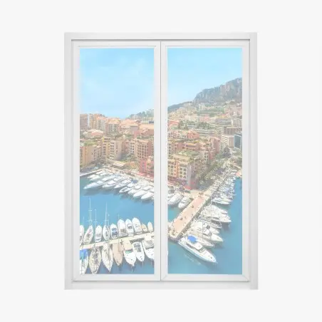 Sticker pour vitres et fenêtres vue aérienne du port de Monaco – Wallnifity®