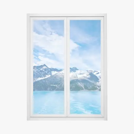 Sticker pour vitres et fenêtres calme polaire à Glacier Bay, Alaska – Wallnifity®