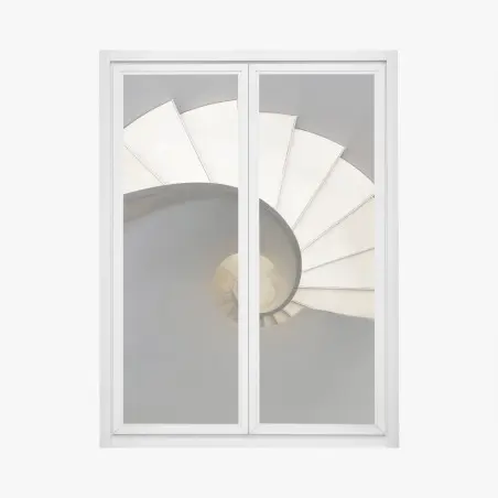 Sticker pour vitres et fenêtres spirale architecturale minimaliste – Wallnifity®