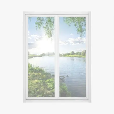 Sticker pour vitres et fenêtres bords de rivière ensoleillés – Wallnifity®