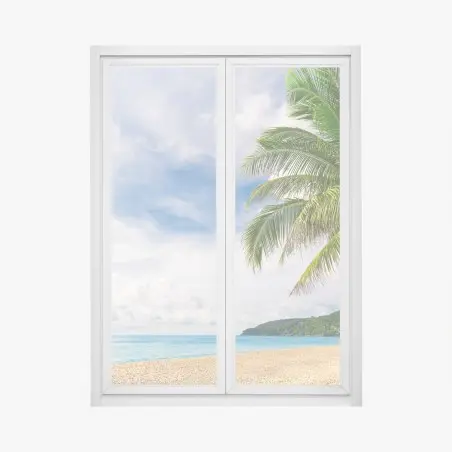 Sticker pour vitres et fenêtres plage tropicale à Phuket – Wallnifity®