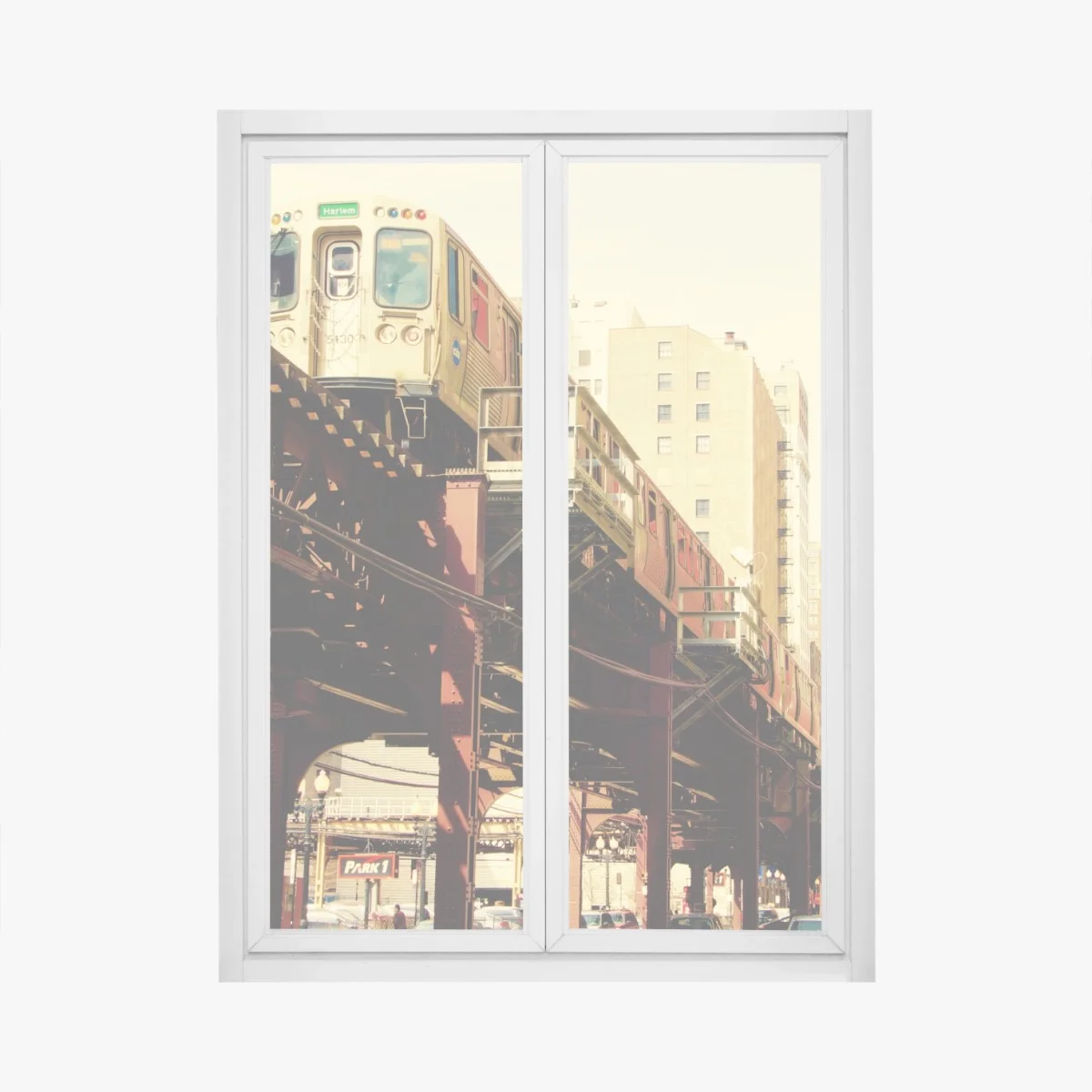 Sticker pour vitres et fenêtres métro aérien de Chicago en perspective urbaine – Wallnifity® Sticker pour vitres et fenêtres métro aérien de Chicago en perspective urbaine – Wallnifity®
