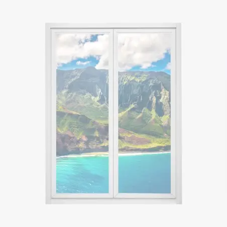 Sticker pour vitres et fenêtres panorama côtier de Na Pali, Kauai – Wallnifity®