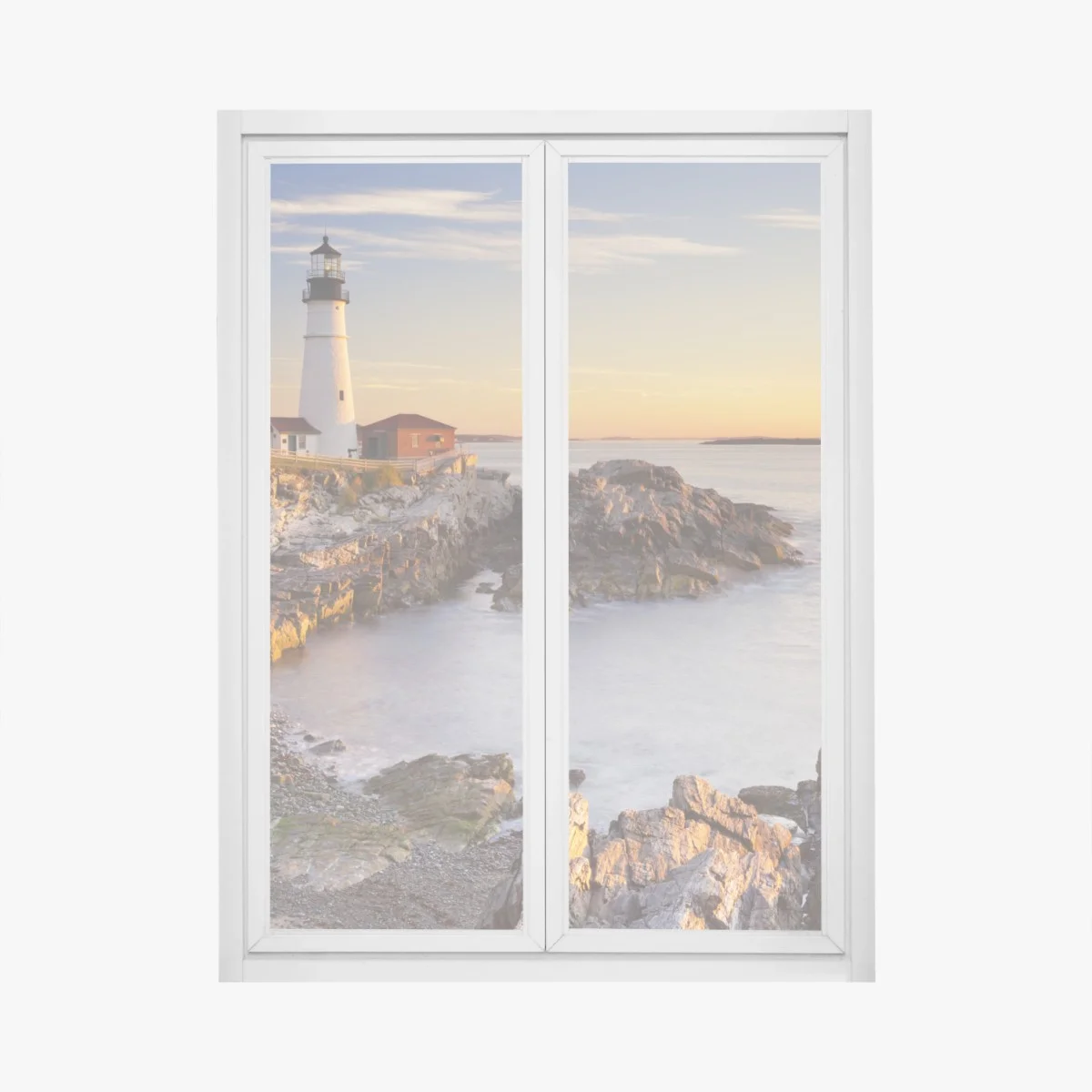 Sticker pour vitres et fenêtres phare de Portland au lever du soleil sur la côte – Wallnifity® Sticker pour vitres et fenêtres phare de Portland au lever du soleil sur la côte – Wallnifity®