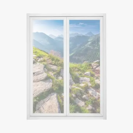Sticker pour vitres et fenêtres sentier au lever du soleil dans les Tatras – Wallnifity®