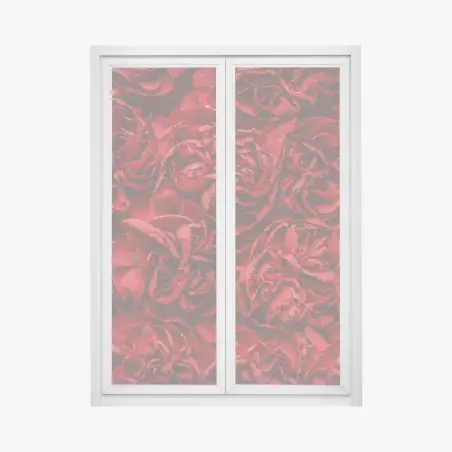 Sticker pour vitres et fenêtres œillets rouges rétro pour décoration intérieure – Wallnifity®