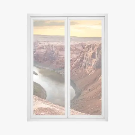 Sticker pour vitres et fenêtres grand panorama du Horseshoe Bend au coucher de soleil – Wallnifity®