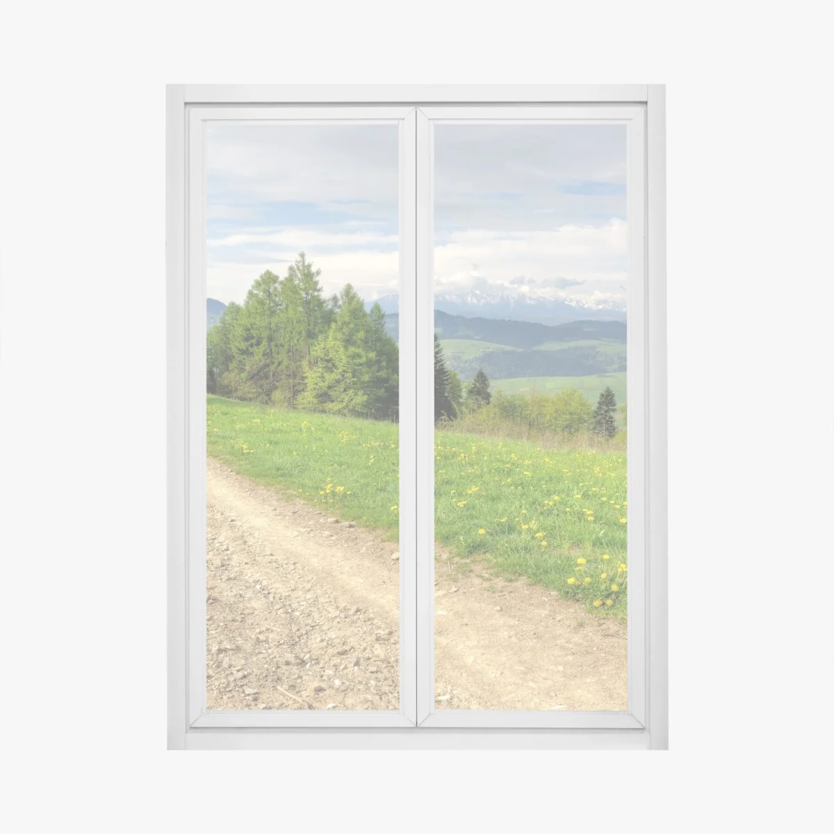 Sticker pour vitres et fenêtres chemin de gravier printanier, Gorce, Pologne – Wallnifity® Sticker pour vitres et fenêtres chemin de gravier printanier, Gorce, Pologne – Wallnifity®