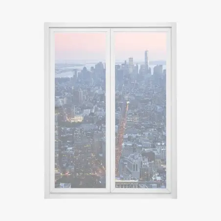 Sticker pour vitres et fenêtres panorama crépusculaire de Manhattan – Wallnifity®