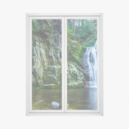 Sticker pour vitres et fenêtres cascade de Kamienczyk au cœur des Karkonosze – Wallnifity®