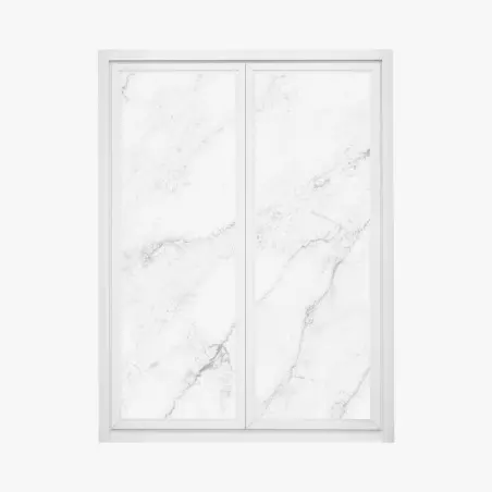 Sticker pour vitres et fenêtres marbre blanc veiné minimaliste – Wallnifity®