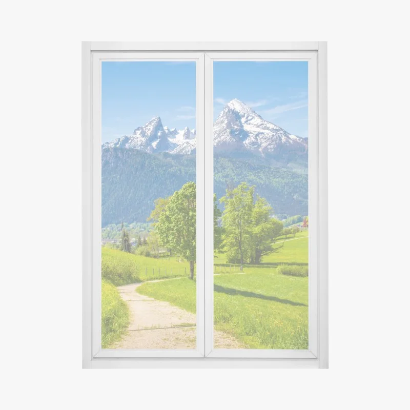 Sticker pour vitres et fenêtres sentier alpin au printemps – Wallnifity® Sticker pour vitres et fenêtres sentier alpin au printemps – Wallnifity®