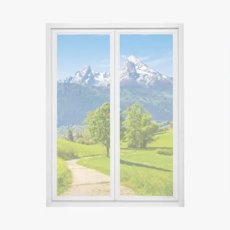 Sticker pour vitres et fenêtres sentier alpin au printemps – Wallnifity®