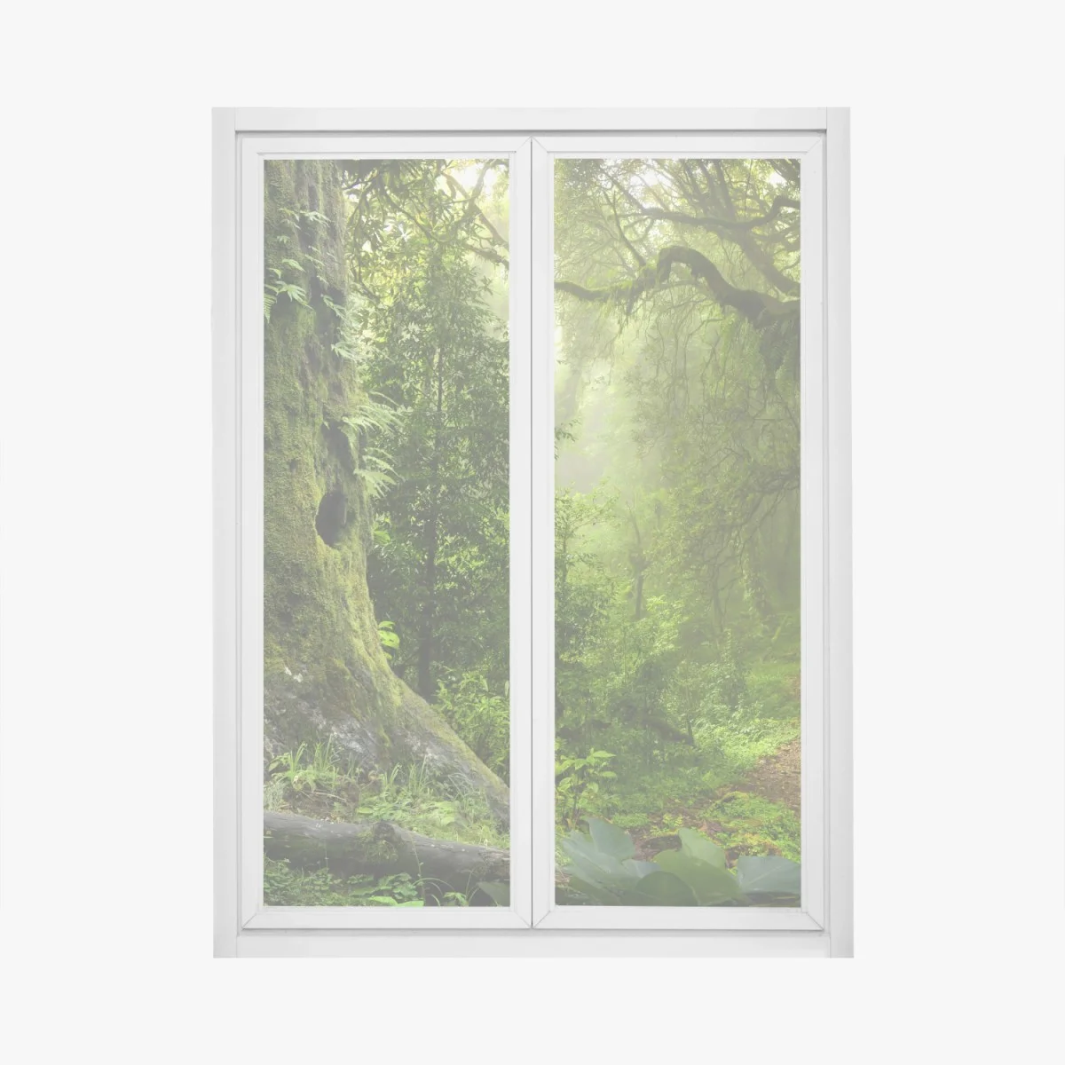 Sticker pour vitres et fenêtres forêt enchantée au lever de brume – Wallnifity® Sticker pour vitres et fenêtres forêt enchantée au lever de brume – Wallnifity®