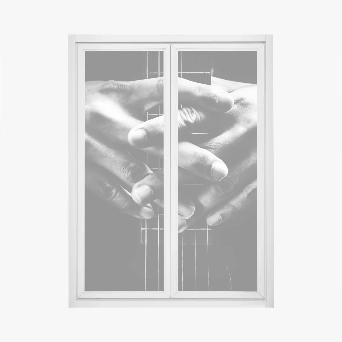 Sticker pour vitres et fenêtres mains posées sur le manche de guitare en noir et blanc – Wallnifity® Sticker pour vitres et fenêtres mains posées sur le manche de guitare en noir et blanc – Wallnifity®