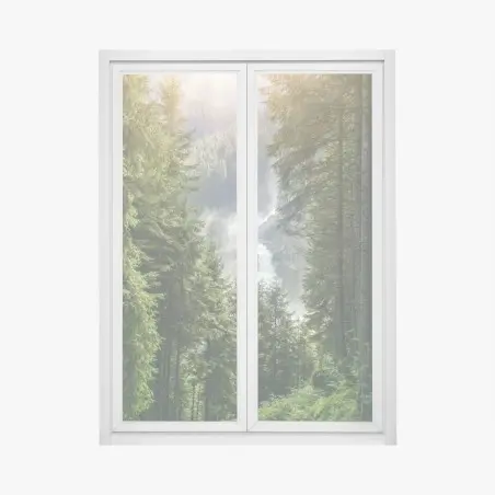 Sticker pour vitres et fenêtres cascade de Krimml dans la forêt alpine – Wallnifity®