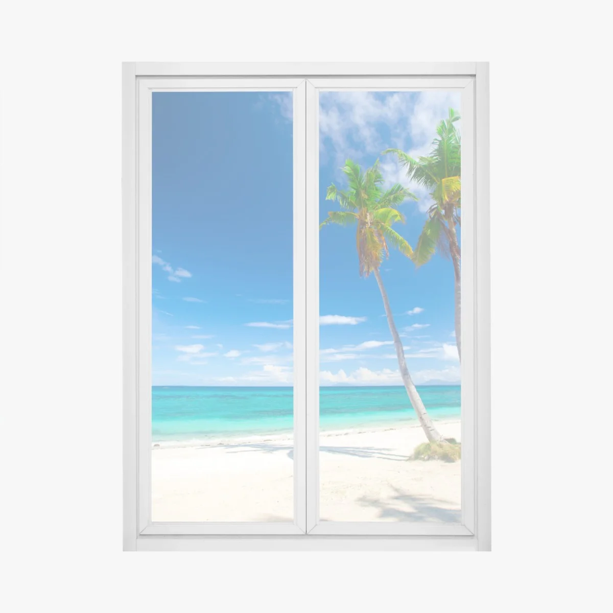Sticker pour vitres et fenêtres plage tropicale aux palmiers – Wallnifity® Sticker pour vitres et fenêtres plage tropicale aux palmiers – Wallnifity®