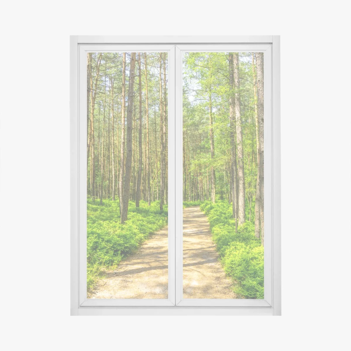 Sticker pour vitres et fenêtres chemin en forêt verdoyante – Wallnifity® Sticker pour vitres et fenêtres chemin en forêt verdoyante – Wallnifity®
