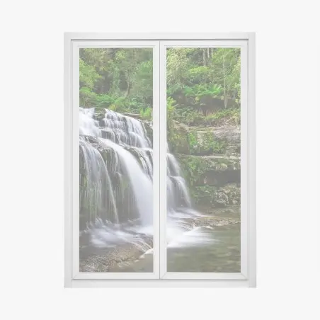 Sticker pour vitres et fenêtres cascade sereine de Liffey Falls, Tasmanie – Wallnifity®