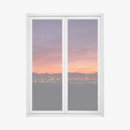 Sticker pour vitres et fenêtres coucher de soleil sur Las Vegas au crépuscule – Wallnifity®