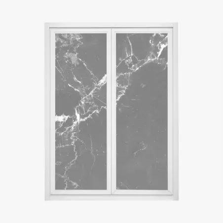 Sticker pour vitres et fenêtres marbre noir veiné pour décoration murale – Wallnifity®