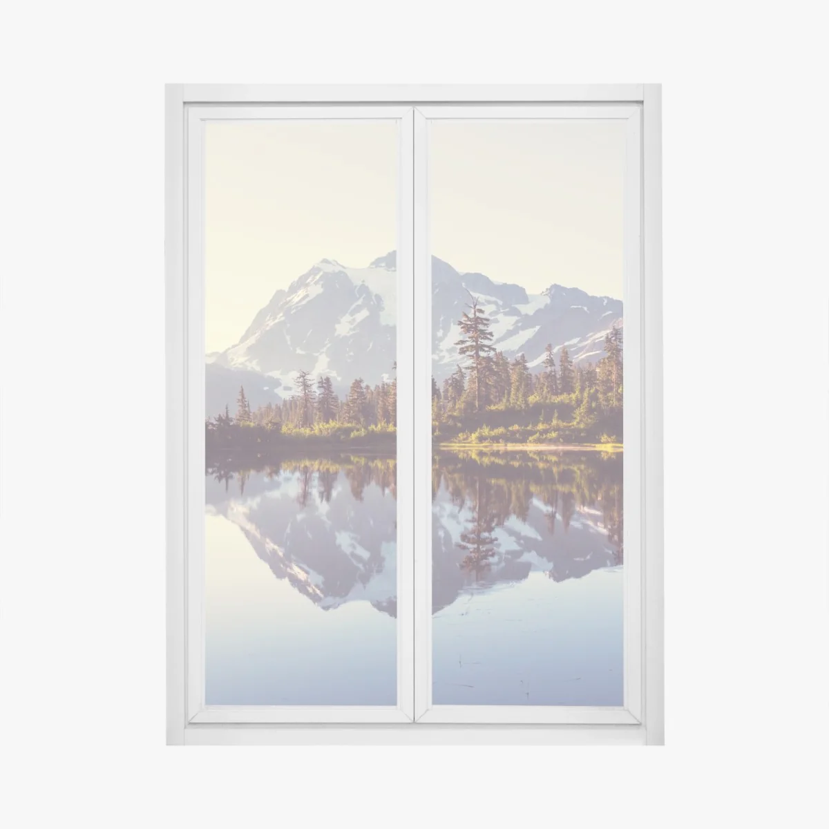 Sticker pour vitres et fenêtres reflet serein du Mont Shuksan – Wallnifity® Sticker pour vitres et fenêtres reflet serein du Mont Shuksan – Wallnifity®