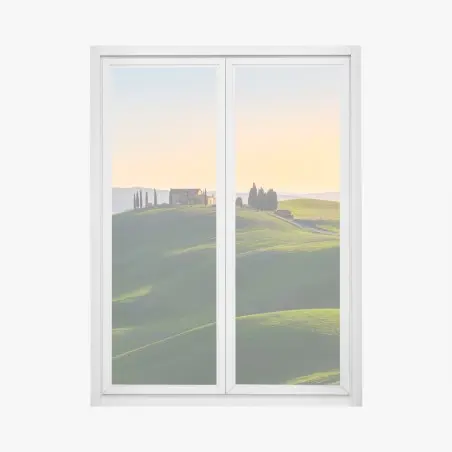 Sticker pour vitres et fenêtres douceur des collines de la Toscane au coucher du soleil – Wallnifity®