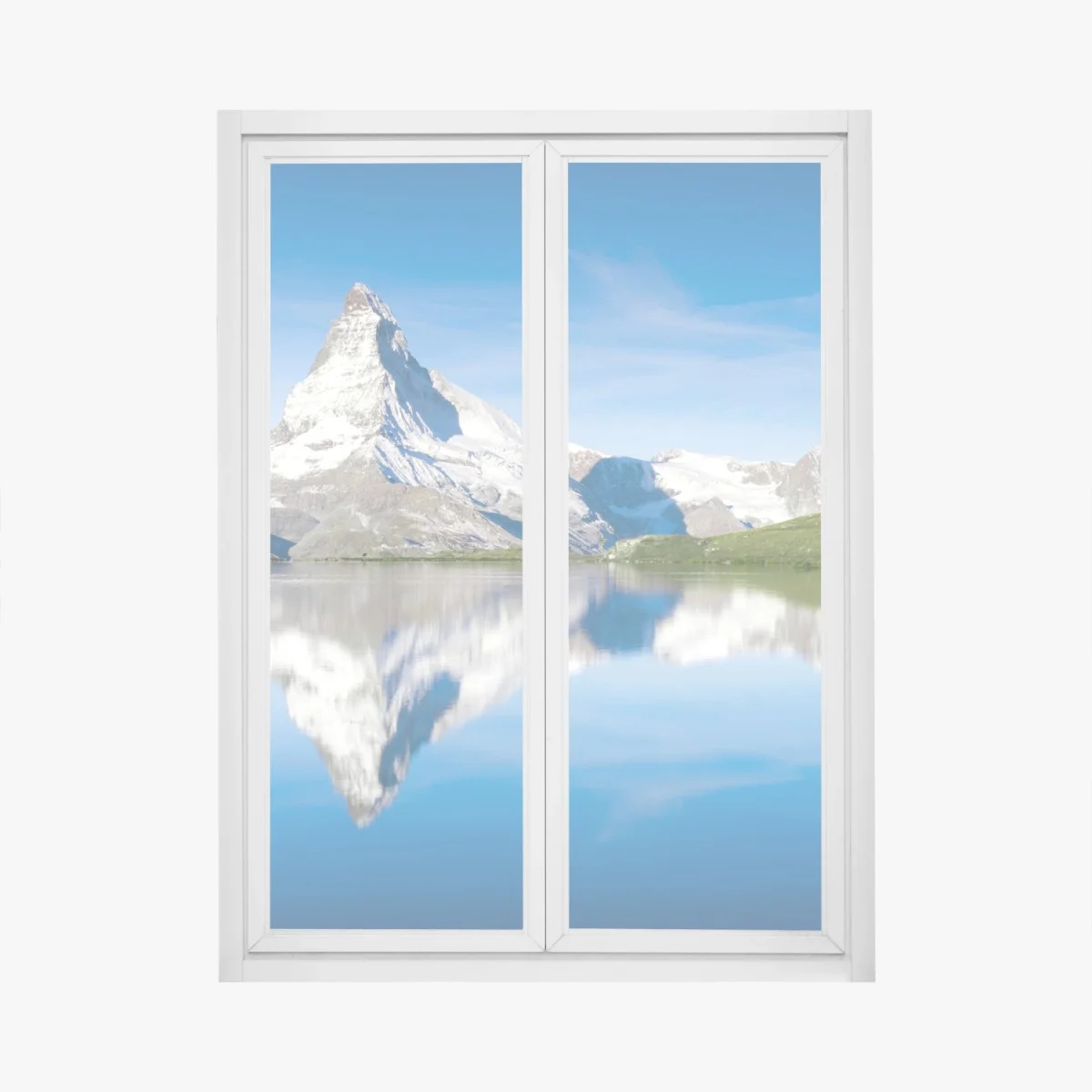 Sticker pour vitres et fenêtres reflet du Cervin sur un lac alpin – Wallnifity® Sticker pour vitres et fenêtres reflet du Cervin sur un lac alpin – Wallnifity®