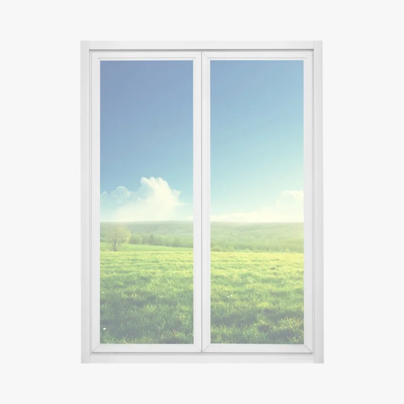 Sticker pour vitres et fenêtres coucher de soleil printanier sur une prairie verdoyante – Wallnifity® Sticker pour vitres et fenêtres coucher de soleil printanier sur une prairie verdoyante – Wallnifity®