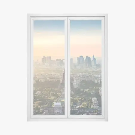 Sticker pour vitres et fenêtres coucher de soleil sur la Tour Eiffel à Paris – Wallnifity®