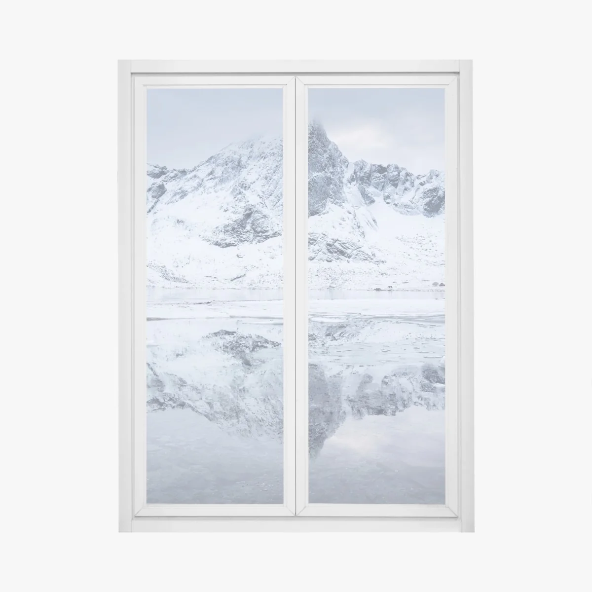 Sticker pour vitres et fenêtres reflets glacés du fjord norvégien – Wallnifity® Sticker pour vitres et fenêtres reflets glacés du fjord norvégien – Wallnifity®
