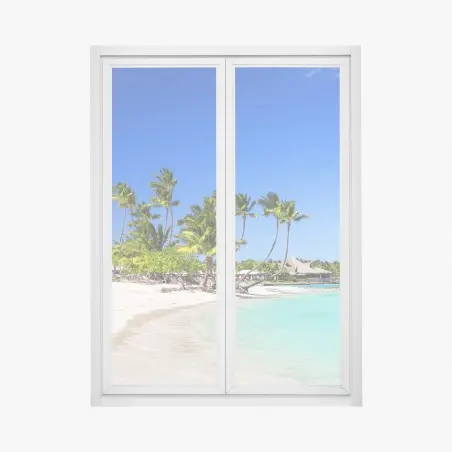 Sticker pour vitres et fenêtres évasion tropicale à Cap Cana – Wallnifity®