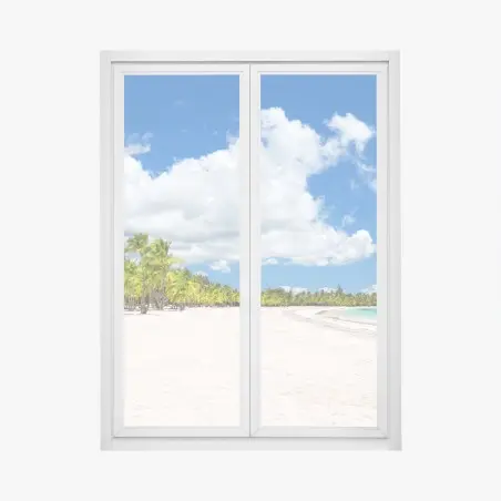 Sticker pour vitres et fenêtres paradis de palmiers à Punta Cana – Wallnifity®