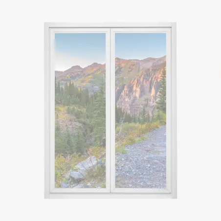 Sticker pour vitres et fenêtres paysage de montagne au coucher du soleil – Wallnifity®