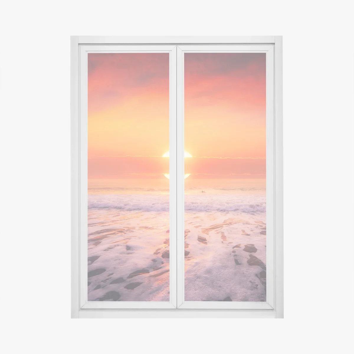 Sticker pour vitres et fenêtres coucher de soleil sur la plage – Wallnifity® Sticker pour vitres et fenêtres coucher de soleil sur la plage – Wallnifity®