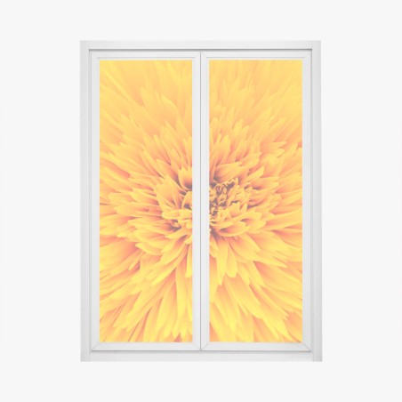 Sticker pour vitres et fenêtres éclat de tournesol en macro – Wallnifity®