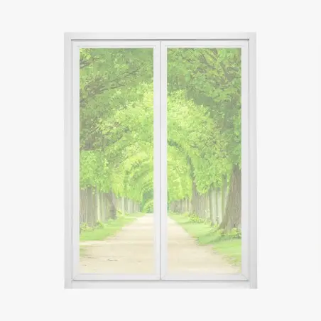 Sticker pour vitres et fenêtres allée verdoyante en perspective – Wallnifity®
