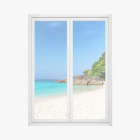 Sticker pour vitres et fenêtres paradis tropical des îles Similan – Wallnifity®
