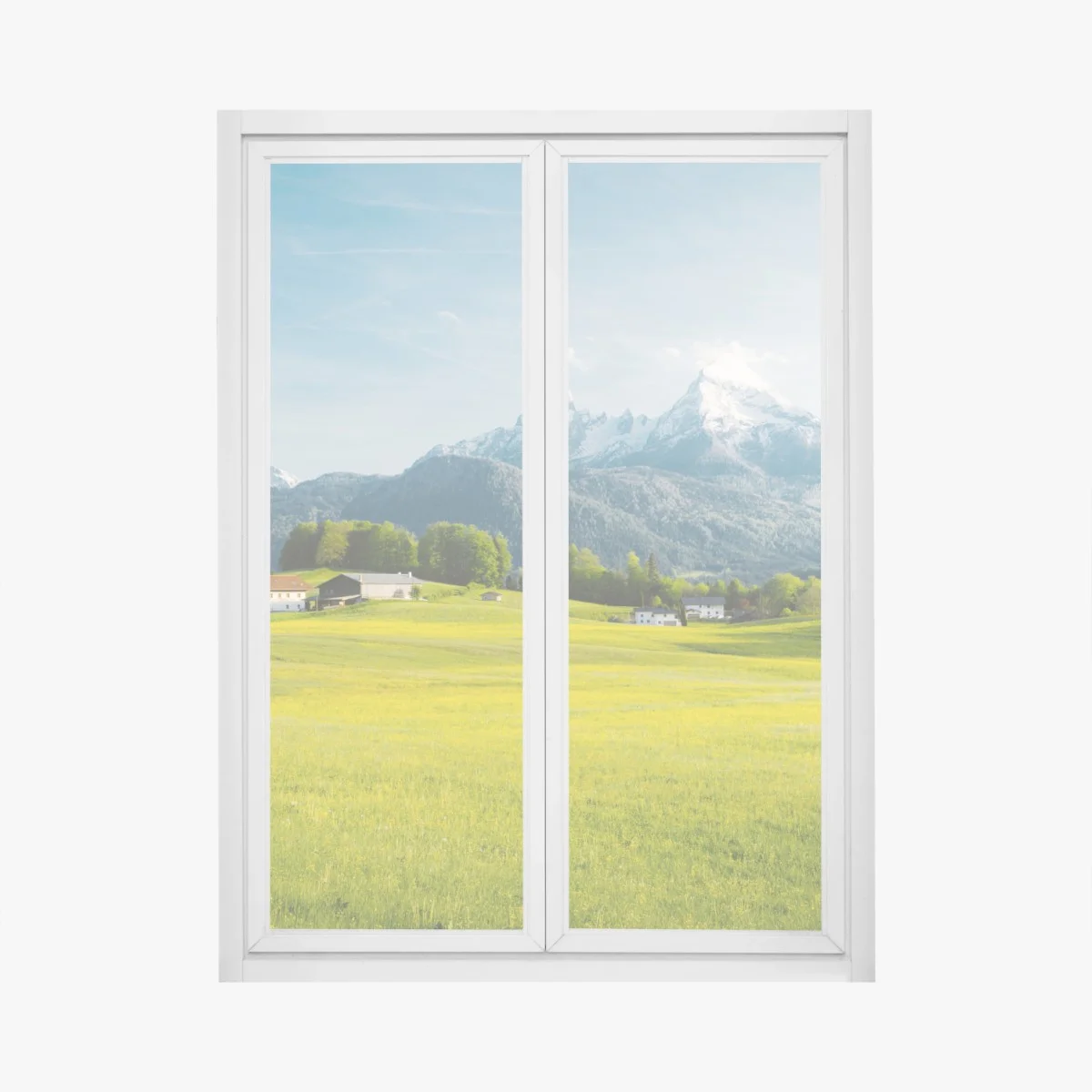 Sticker pour vitres et fenêtres panorama alpin printanier – Wallnifity® Sticker pour vitres et fenêtres panorama alpin printanier – Wallnifity®