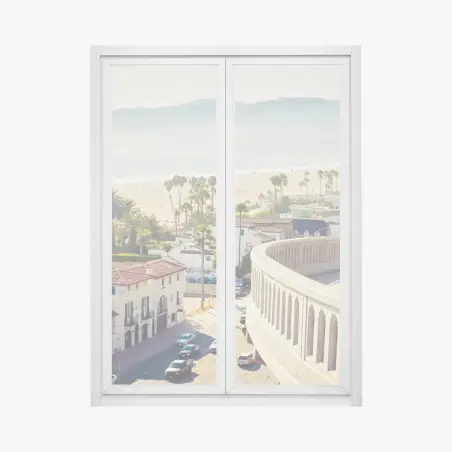 Sticker pour vitres et fenêtres balade côtière à Santa Monica – Wallnifity®